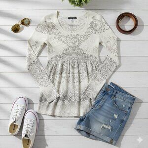 One World  White Long Sleeve Top